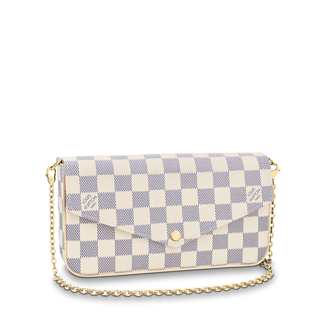 Louis Vuitton FELICIE POCHETTE Handbag Damier Azur N63106